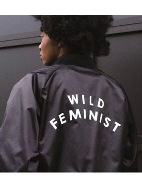 Wildfang “Wild Feminist” bomber jacket Size Large